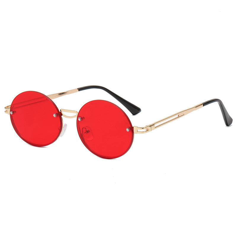 Damen runde Sonnenbrille mit feinem Metallrahmen Brehn
