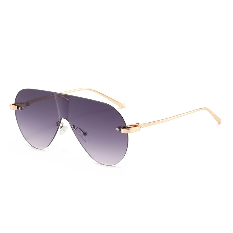 Damen Oversized Sonnenbrille im modernen Aviator-Stil Brehn