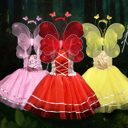 Mädchen Glänzende Tüll Prinzessinnenkleid