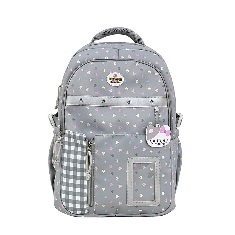 Blumenmuster Multi-Taschen Rucksack Brehn