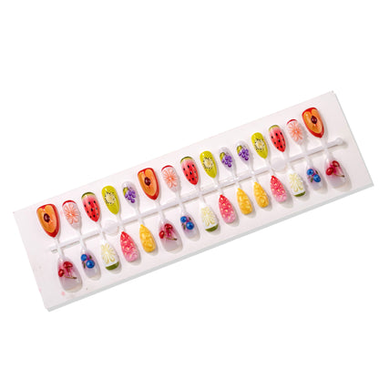 Frucht-Themen Press-On Nagelkunst Set Brehn