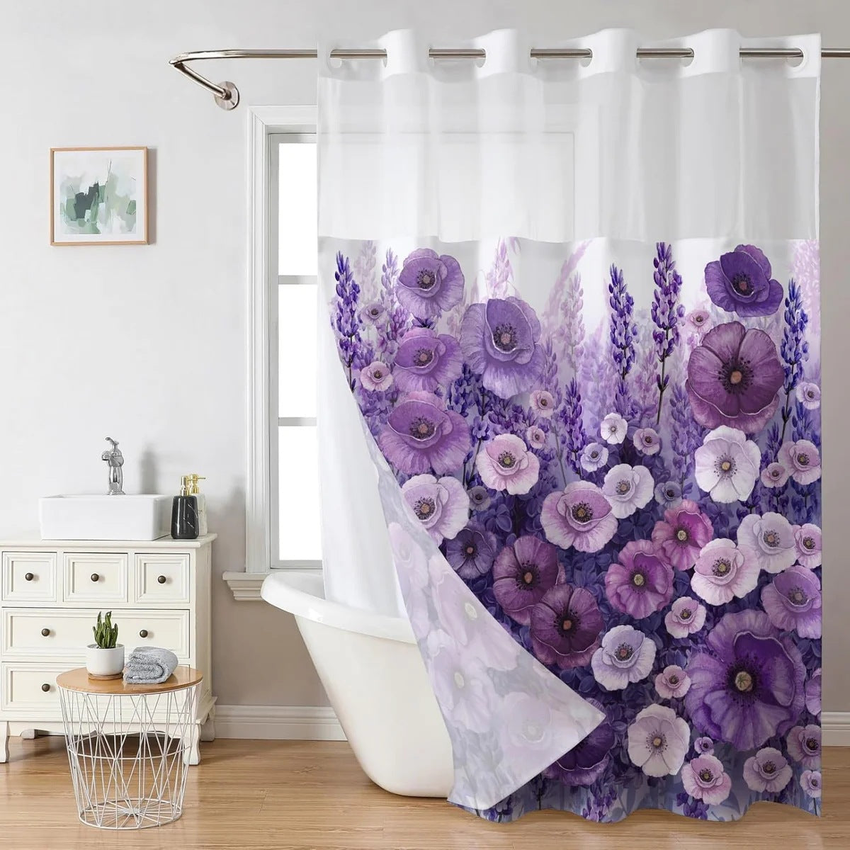 Künstlerische Florale Duschvorhang Brehn