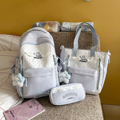 Stylischer gepunkteter Rucksack mit dekorativen Akzenten Brehn