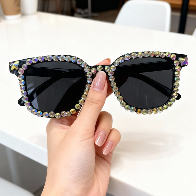Kristall-verzierte Katzenaugen-Sonnenbrille Brehn