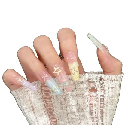 Künstlerisch themed Press-On Nagelverlängerungen