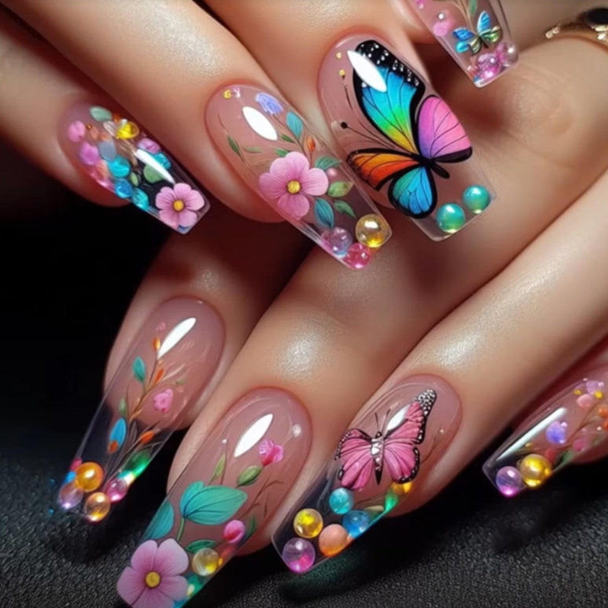 Künstlerisches Blumen-Nagelkunst-Dekorationsset Brehn