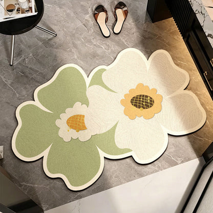 Luxuriöse Blumenmuster-Badematte