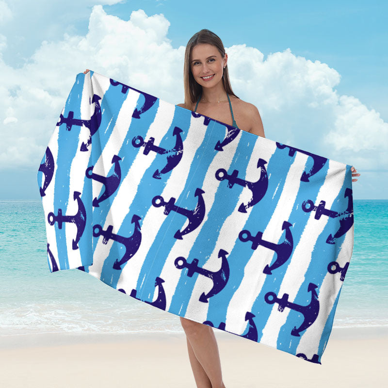 Strandtuch mit tropischem Palmenmuster und hochwertigem Mikrofaserstoff Brehn