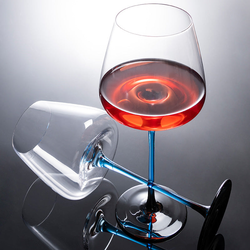 Kristallglas Blau Stiel Burgunder Weinglas Mit Blauem Berg Weinkaraffen Sets | Brehn