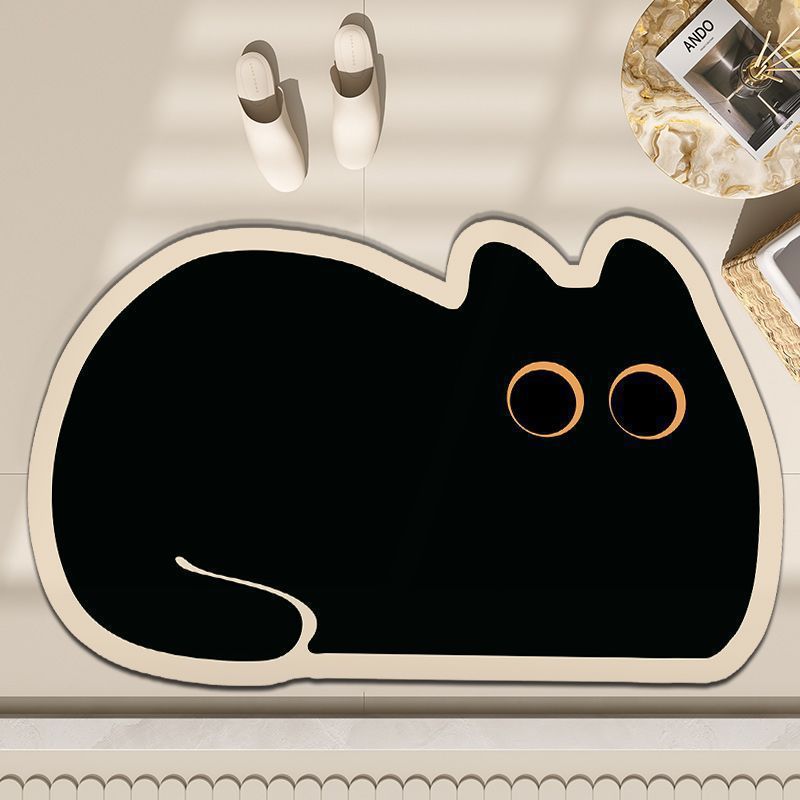 Niedlicher katzenförmiger Badezimmerteppich