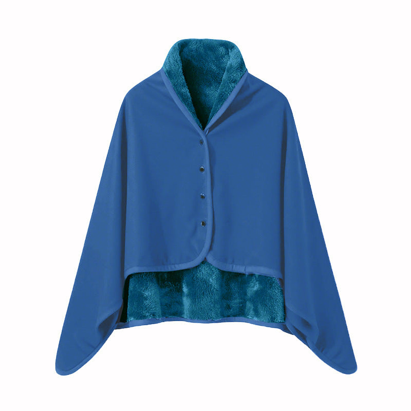 Damen Elegante Kuscheldecke mit Kragen Brehn