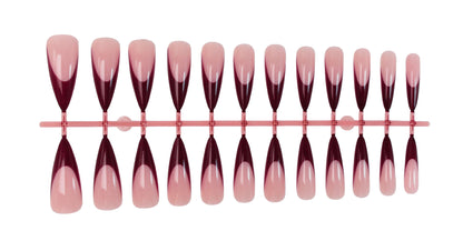 Kunstnagelset mit eleganten spitzen, mondäner Farbgebung und kreativem Design Brehn