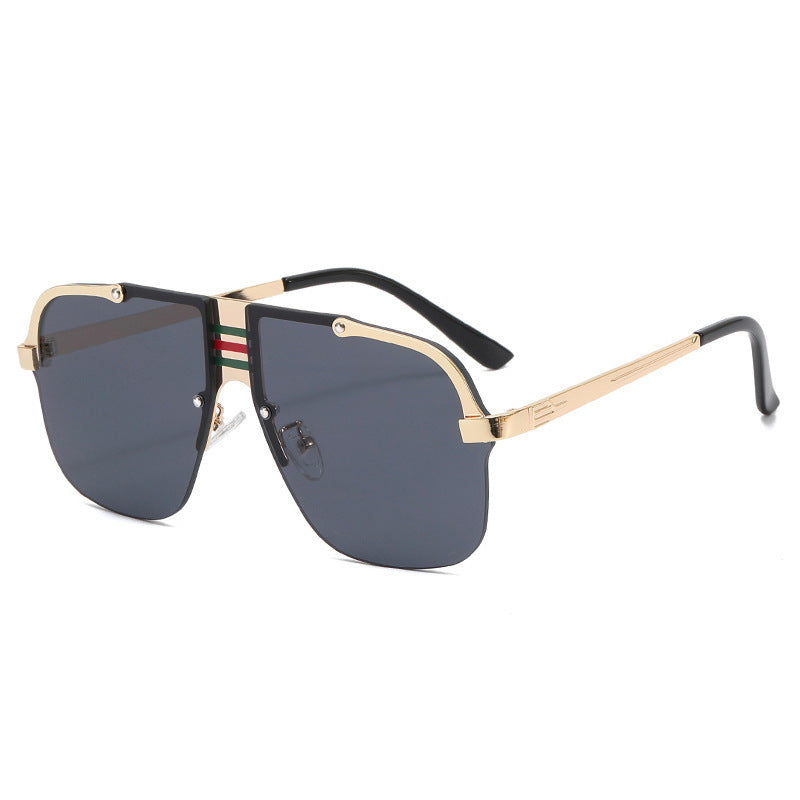 Damen Oversized Sonnenbrille mit einzigartigem, gradienten Gläsern und markantem Metallrahmen Brehn