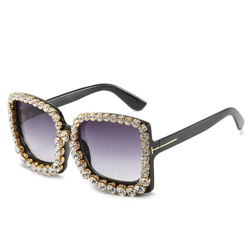 Glamouröse mit Strass besetzte Oversized-Sonnenbrille Brehn