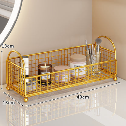 Drei-Tier-Eck-Mesh-Metall-Badregal-Organizer