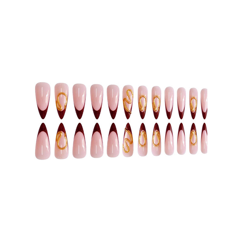 Elegante Stiletto Press-On Nagelkunst Brehn