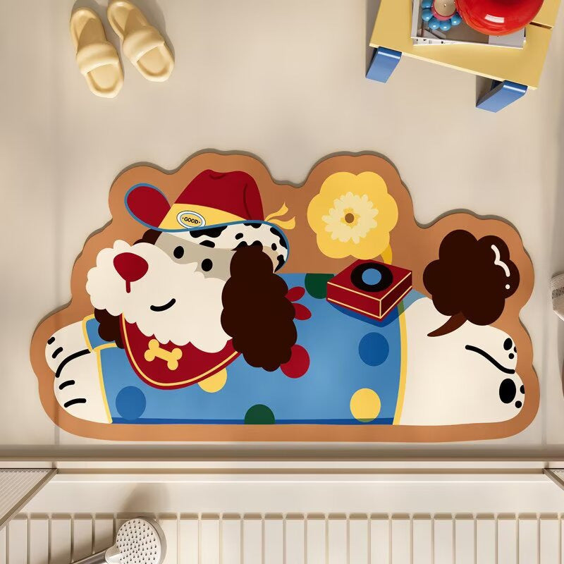 Kinderspielteppich mit Hundethema