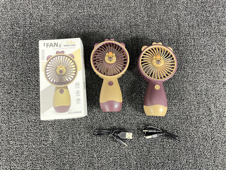 Unisex Tragbarer Mini-Handventilator mit ergonomischem Griff und USB-Ladefunktion Brehn