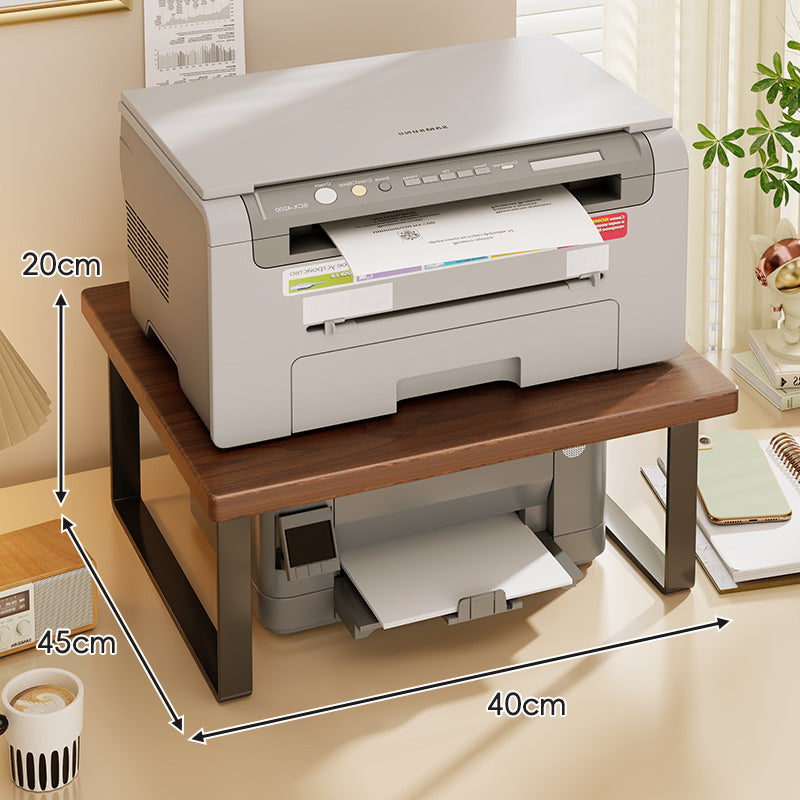 Kompakter Zwei-Ebenen Holz Schreibtisch Drucker und Monitor Ständer