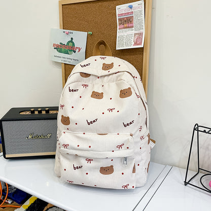 Niedlicher Bären-Print-Rucksack Brehn
