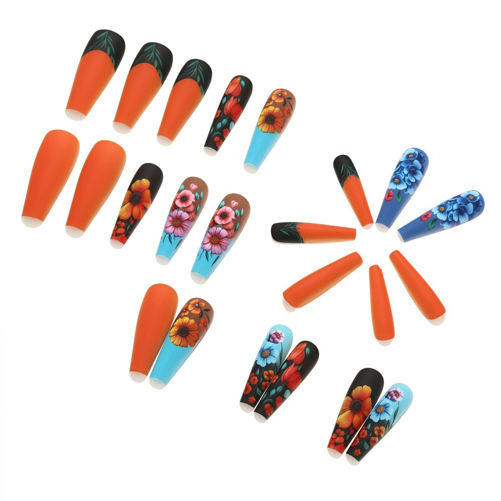 Kunstnail Set mit floralen Motiven Brehn