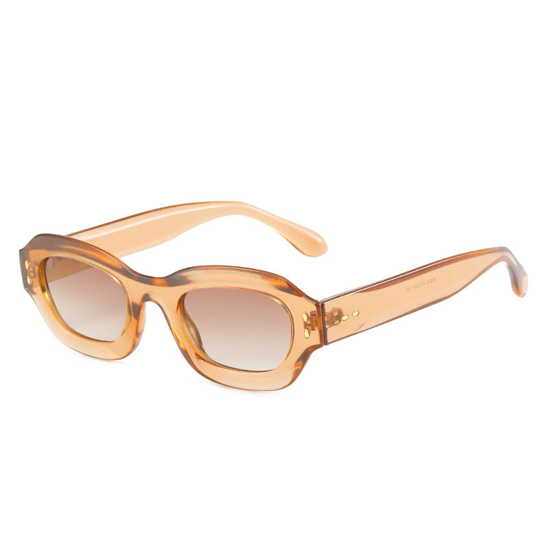 Damen Modische Sonnenbrille im Retro-Stil mit weitem Rahmen Brehn