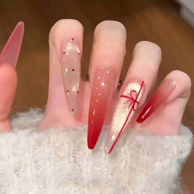 Künstlerische Lange Stiletto-Nagelverzierungen Brehn