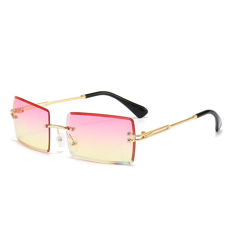Damen modische rechteckige Sonnenbrille mit Gradient-Gläsern Brehn