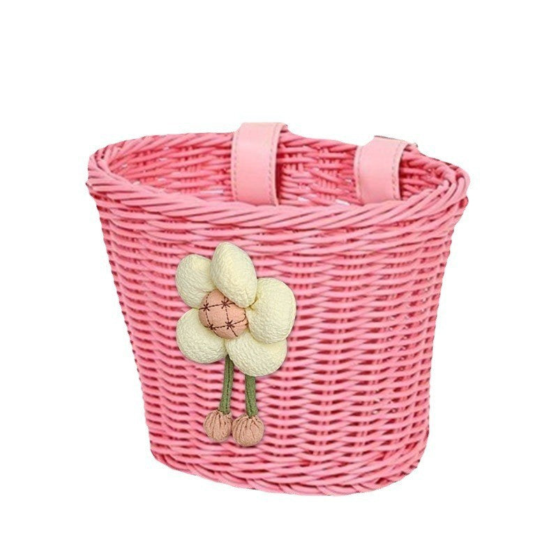 Blumenverzierte Fahrradkorb Brehn