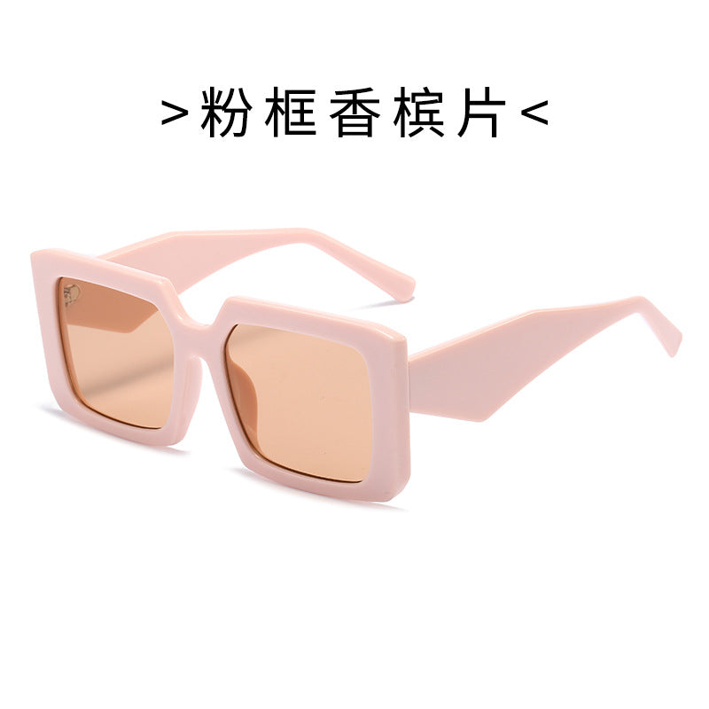 Damen Geometrische Sonnenbrille mit breitem Rahmen Brehn
