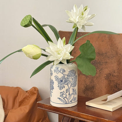 Blumenmuster Keramik Dekor Vase