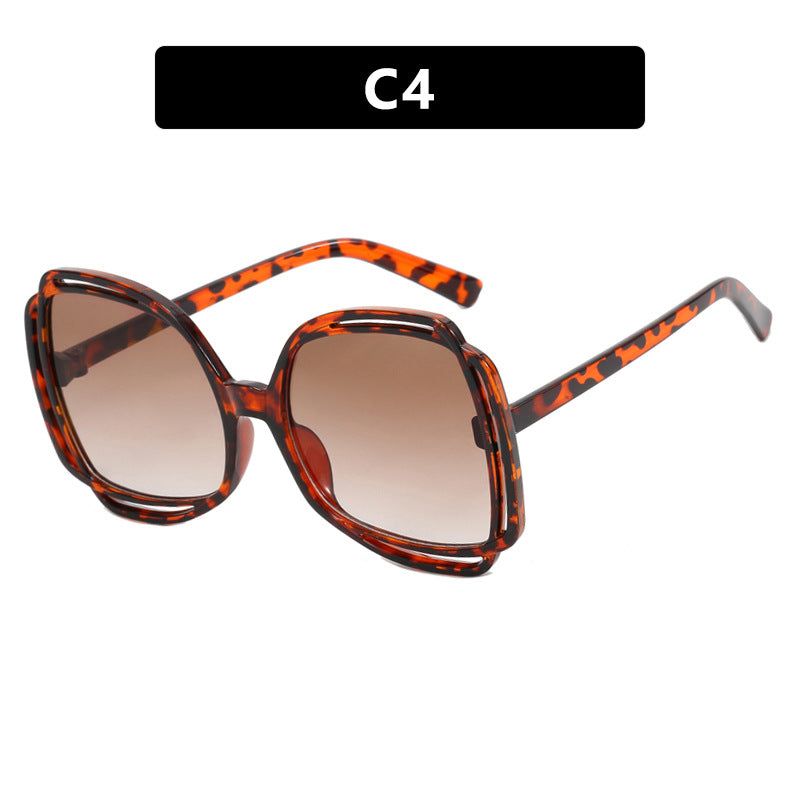 Damen oversized Sonnenbrille im modischen Retro-Design Brehn