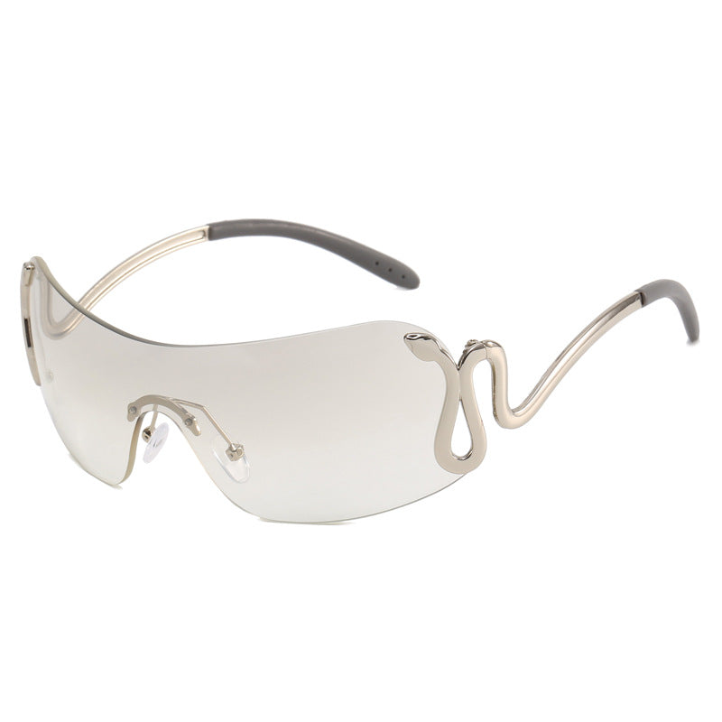 Damen futuristische Sportsonnenbrille mit verspieltem Design Brehn