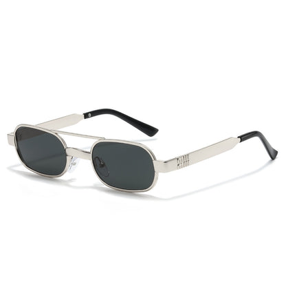 Modebewusste Retro-Ovalrahmen-Sonnenbrille Brehn