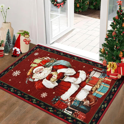 Weihnachtlich gestalteter Teppich