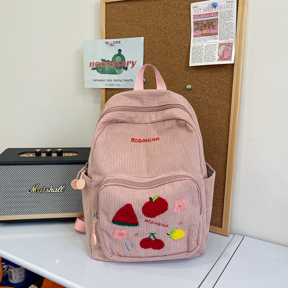Stylische Bestickte Obstmuster Rucksack Brehn
