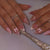 Elegante Floral Press-On Nagelkunst Erweiterungen Brehn
