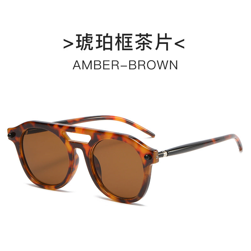 Damen exklusive Sonnenbrille mit auffälligem Schildkrötenmuster und robustem Rahmen Brehn