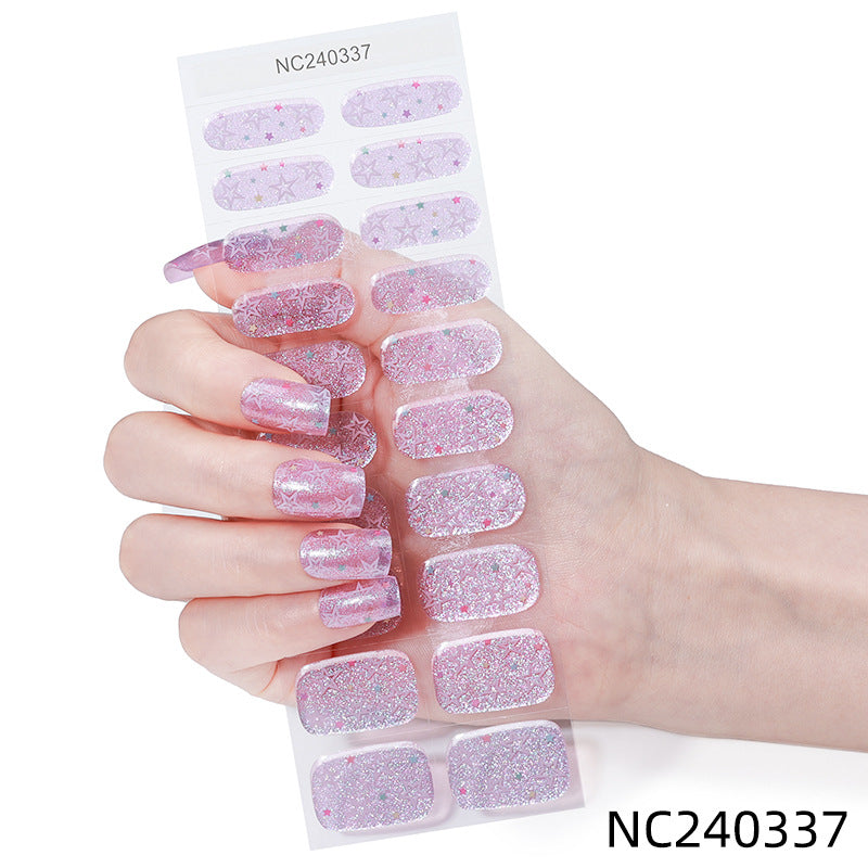 Glitzernde Nagelaufkleber