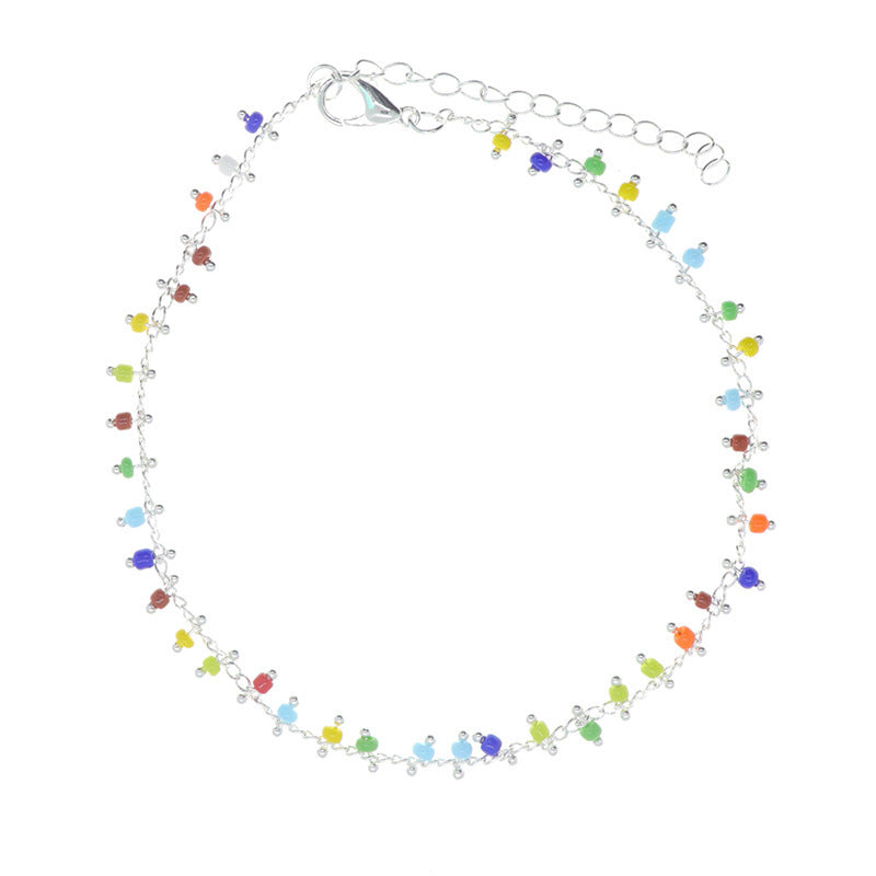 Buntes Perlen-Fußarmband Brehn