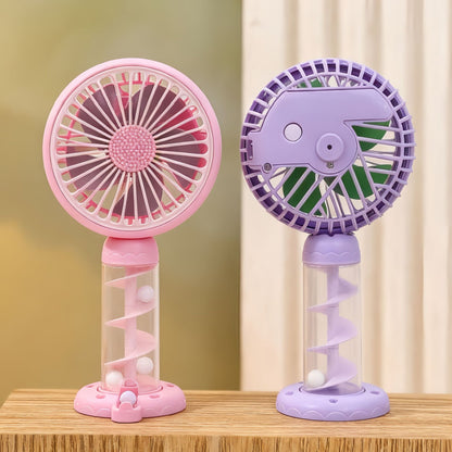 Damen Tragbarer Mini-USB-Ventilator mit kreativem Spiraldesign Brehn