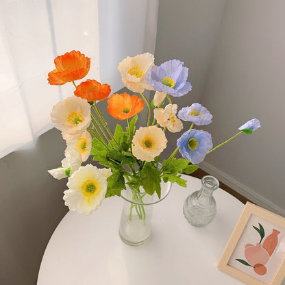 Lebensnahe Mohnblume Floral Stamm