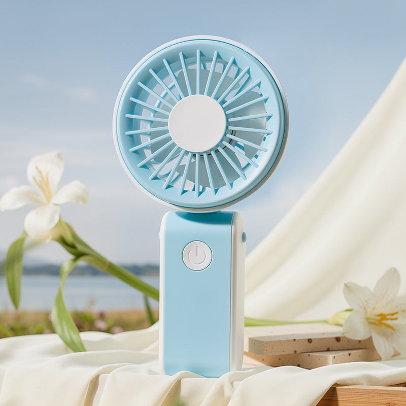 Kühlender tragbarer Handheld-Bärenohr-Mini-Ventilator mit verstellbarem Neigungswinkel USB-aufladbar Desktop-Ständer Brehn
