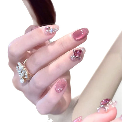 Dekorative Glam Nagelkunst Extensions