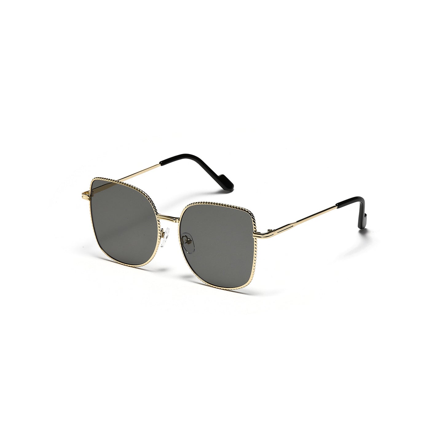 Damen modische oversized Designer-Sonnenbrille mit facettenreichem Rahmen Brehn