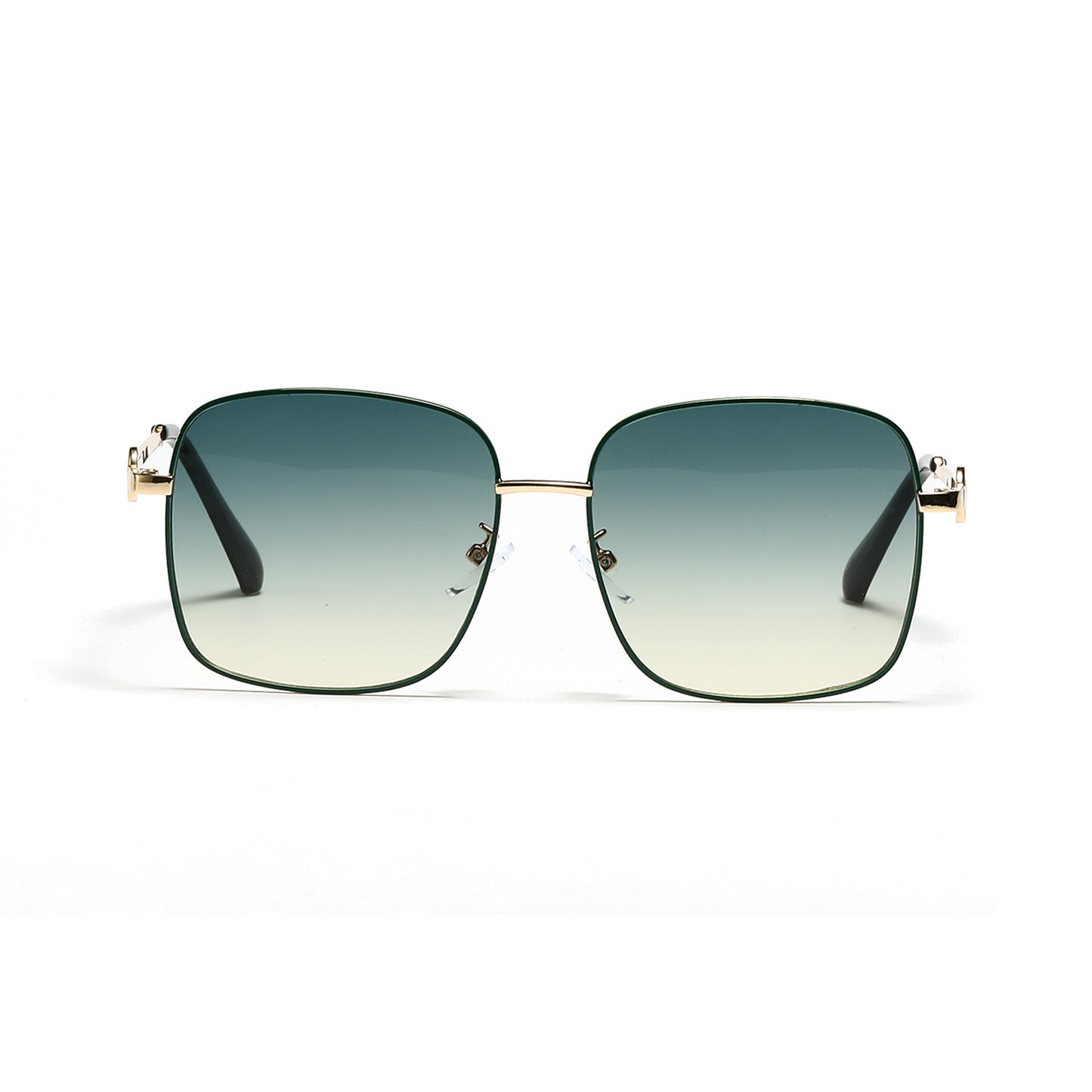 Damen elegante quadratische Sonnenbrille mit hochwertigem Metallrahmen Brehn