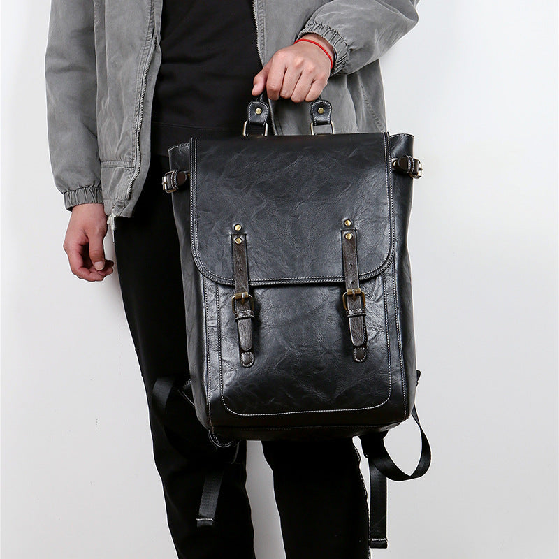 Eleganter Laptop-Rucksack mit Hochwertigem Kunstleder-Beschichtung Brehn