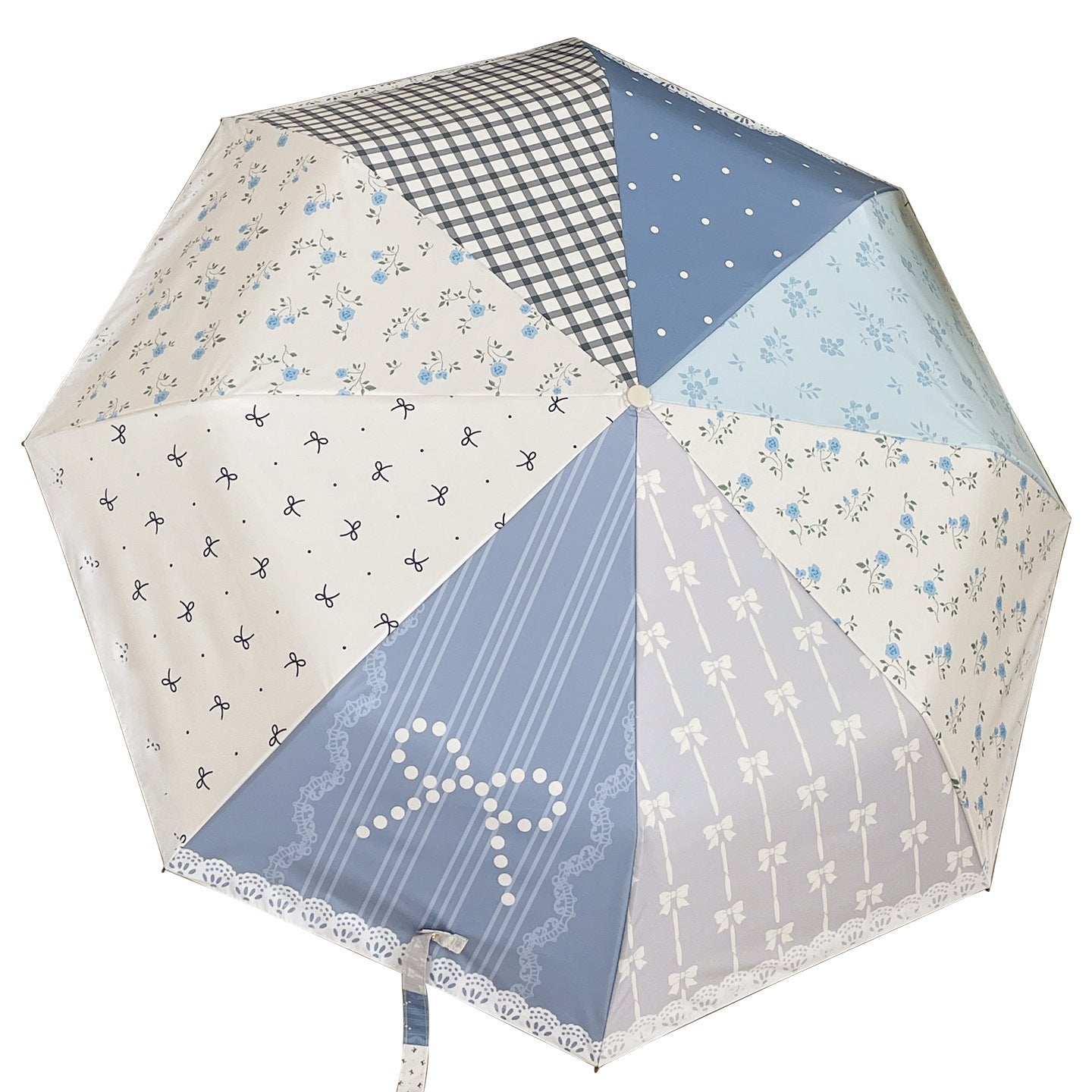 Damen Regenschirm im romantischen Patchwork-Design Brehn