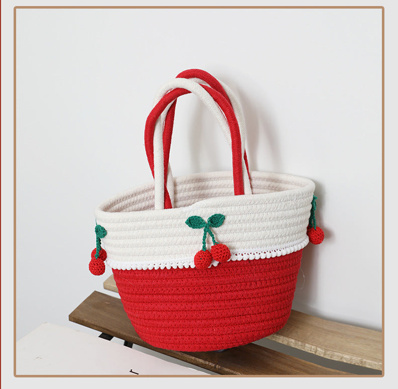 Damen handgefertigte Basttasche Brehn