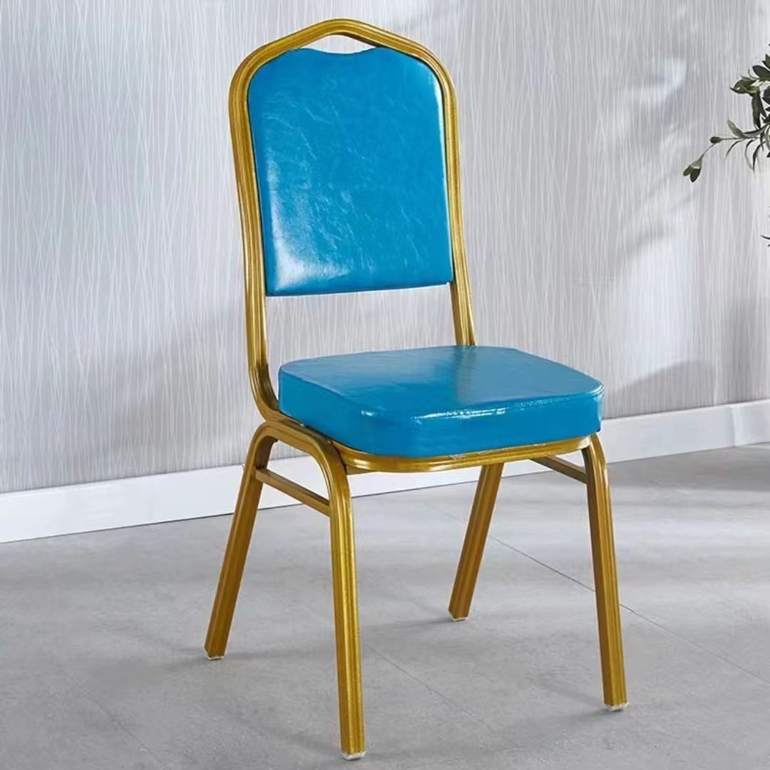Eleganter gepolsterter Essstuhl mit goldenen Rahmen Brehn